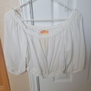 Elegant White Off-Shoulder Blouse